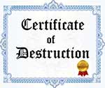 certificate of destruction